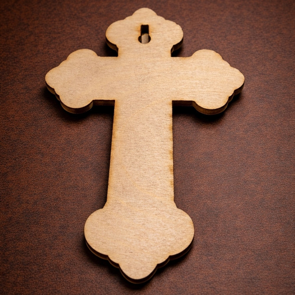 Custom-made wooden cross wall hanging. - Picture 2 of 3